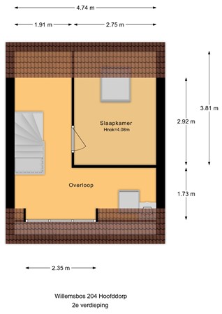 Floorplan - Willemsbos, 2134 EJ Hoofddorp